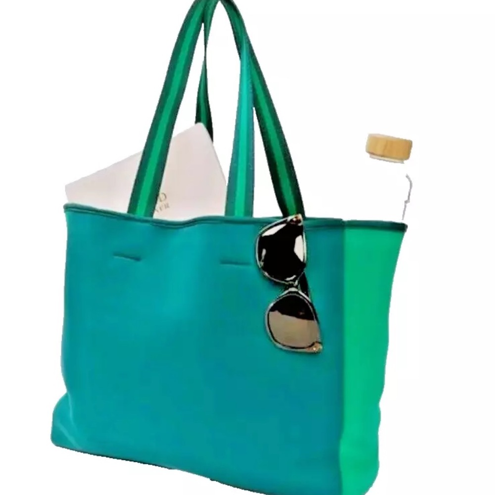 Summersalt Neoprene Beach Tote Bag Green Good Condition